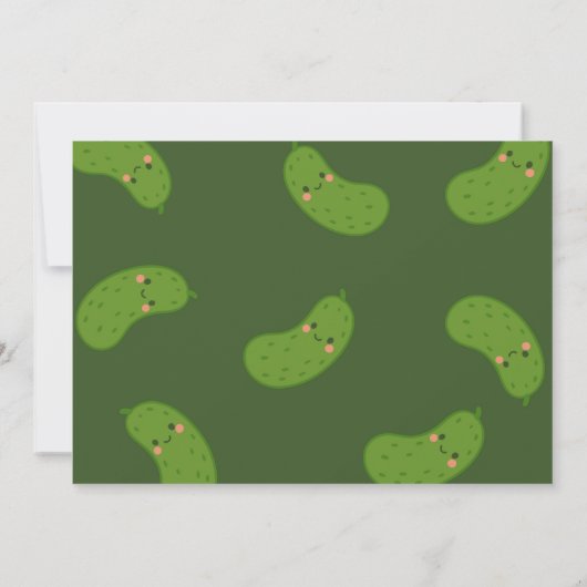 Invitation Big Dill Green Pickle Baby shower (Dos)