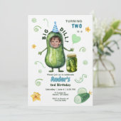 Invitation Big Dill Pickle Boy Birthday Any Age Photo (Debout devant)