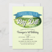 Invitation Big Dill Pickle Boy's Kids 1er anniversaire (Devant)