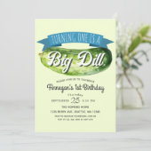 Invitation Big Dill Pickle Boy's Kids 1er anniversaire (Debout devant)