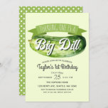 Invitation Big Dill Pickle Kids 1er anniversaire<br><div class="desc">Célébrez la journée spéciale de votre enfant avec ce design de Big Dill Pickle Kids 1er anniversaire. Ce Design est doté d'un grand cornichon aquarelle. L'inverse est un motif de pois. Objets correspondants dans notre boutique pour un thème de fête complet. Pour toute question complémentaire, veuillez nous contacter à ThePaperieGarden@gmail.com...</div>