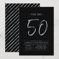 Big Fifty | Fête d'anniversaire 50 ans Argent & No