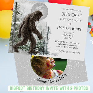 Invitation Big Foot / Sasquatatard Anniversaire Une photo