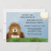Invitation Big Foot / Sasquatatard fête d'anniversaire (Devant)
