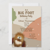 Invitation Big Foot / Sasquatatard fête d'anniversaire (Devant)