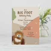 Invitation Big Foot / Sasquatatard fête d'anniversaire (Debout devant)