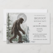 Invitation Big Foot/ Sasquatatch Deux photos fête d'anniversa (Devant)