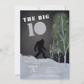 Invitation Big Foot Wild Adventure 10e anniversaire (Devant)