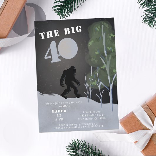 Invitation Big Foot Wild Adventure 40e anniversaire