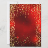 Invitation Big Gold Holly Bauble Red Noël Fête de Noël (Dos)