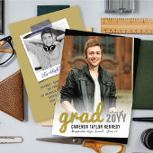 Invitation Big Grad Scribbles Photo Modern Graduation Party