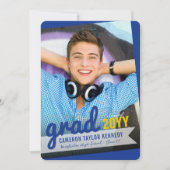 Invitation Big Grad Scribbles Photo Modern Graduation Party (Devant)