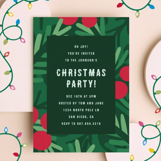 Invitation Big Holly et Berries