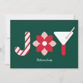 Invitation Big Joy Pine Green Holiday Card (Devant)