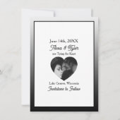 Invitation Big love. Big day. Save the date. Black Border (Dos)