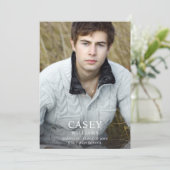 Invitation Big Mod Nom Photo Graduation Party Vertical (Debout devant)