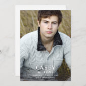 Invitation Big Mod Nom Photo Graduation Party Vertical (Devant / Derrière)