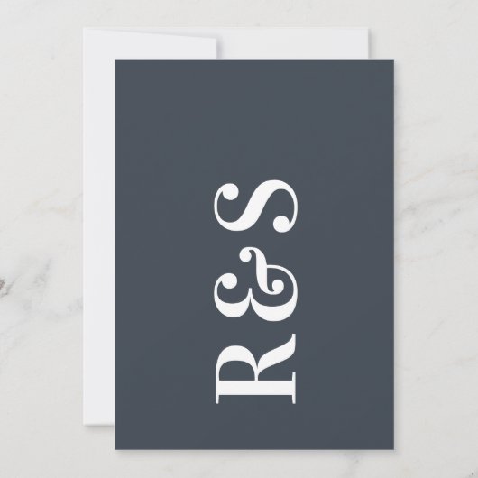 Invitation Big Monogram Modern Bold Simple Wedding (Dos)