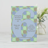 Invitation Big Number 6 Boy's 6th Birthday Party (Debout devant)