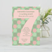 Invitation Big Number 7 Fille 7th Birthday Party (Debout devant)