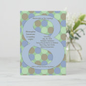 Invitation Big Number 8 8th Boy's Birthday Party (Debout devant)