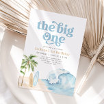 Invitation Big One Beach Surf 1er anniversaire<br><div class="desc">Invitations amis et famille pour célébrer le 1er anniversaire de votre petit avec cette invitation thématique surf.</div>