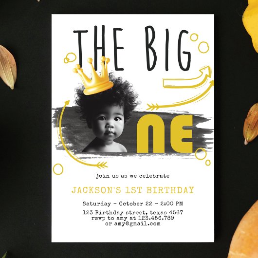 Invitation BIG ONE First Birday Photo