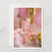 Invitation Big One Luau Beach Club 1er anniversaire Photo (Dos)