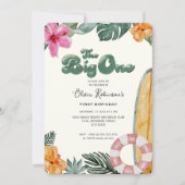 Invitation Big One Luau Beach Club 1er anniversaire Photo (Devant)