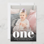 Invitation Big One | Première fête d'anniversaire photo (Devant)