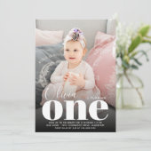 Invitation Big One | Première fête d'anniversaire photo (Debout devant)