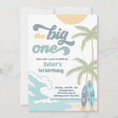 Invitation Big One Retro Surf 1er anniversaire (Devant)