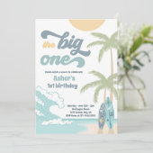 Invitation Big One Retro Surf 1er anniversaire (Debout devant)