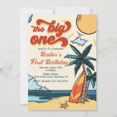 Invitation Big One Surf Beach 1er anniversaire (Devant)