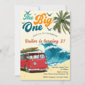 Invitation Big One Surf Beach 1er anniversaire (Devant)