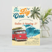 Invitation Big One Surf Beach 1er anniversaire (Debout devant)
