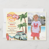 Invitation Big One Surf Beach 1st Birthday Photo (Devant)