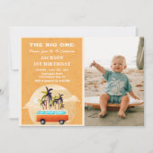 Invitation Big One Surf Beach 1st Birthday Photo (Devant)