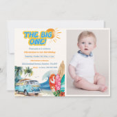 Invitation Big One Surf Beach 1st Birthday Photo (Devant)
