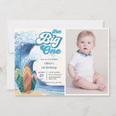 Invitation Big One Surf Beach 1st Birthday Photo (Devant)