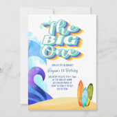 Invitation Big One Surf Beach Anniversaire (Devant)