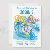 Invitation Big One surf plage 1er anniversaire fête e ; éphan (Devant)