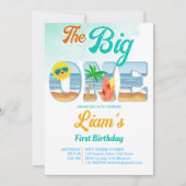 Invitation Big One surf plage d'été (Devant)