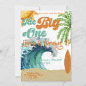 Invitation Big One Surf Thème 1er anniversaire (Devant)