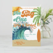 Invitation Big One Surf Thème 1er anniversaire (Debout devant)