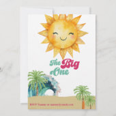 Invitation Big One Surf Thème 1er anniversaire (Dos)