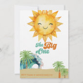 Invitation Big One Surf Thème 1er anniversaire (Dos)