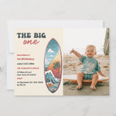 Invitation Big One Tropical Hawaiian Surf Photo Anniversaire (Devant)