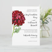 Invitation Big Red Chrysanthemum (Debout devant)