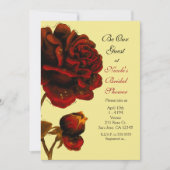 Invitation Big Red Rose & Yellow Any Color Event Party (Devant)